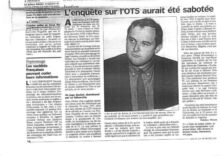 article sur l'enquête sabotée